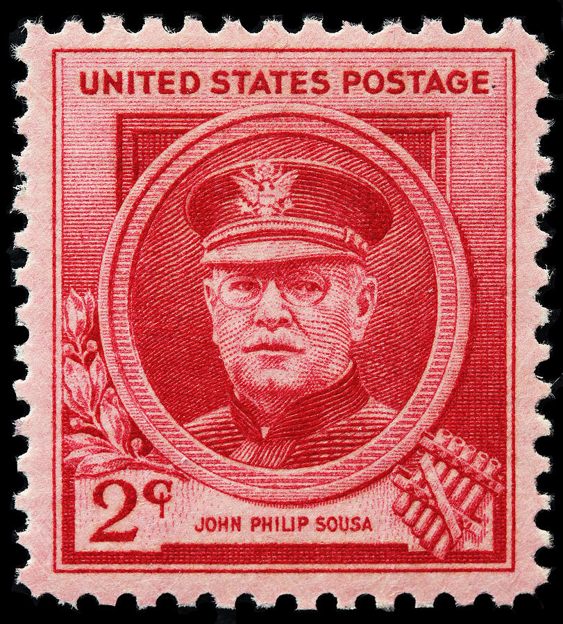 John Philip Sousa postage stamp Photograph by James Hill