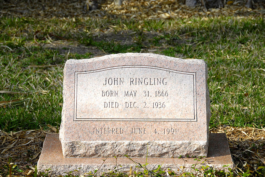 John Ringling grave site Photograph by David Lee Thompson