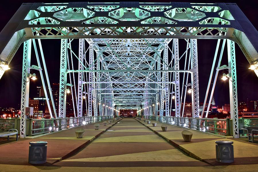 John Seigenthaler Pedestrian Bridge Photograph by Frozen in Time Fine Art Photography