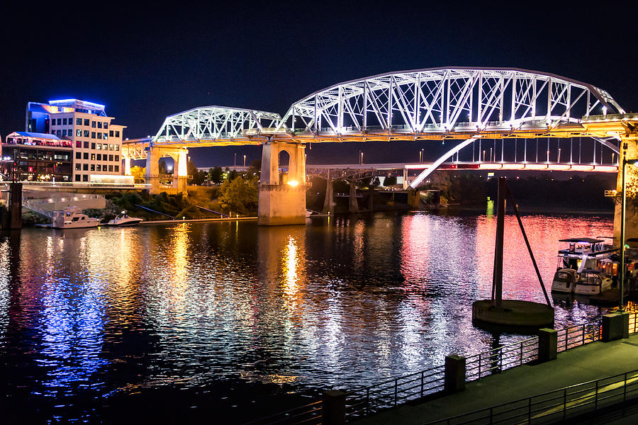 John Seigenthaler Pedestrian Bridge Nashville Photograph by Adam Rainoff
