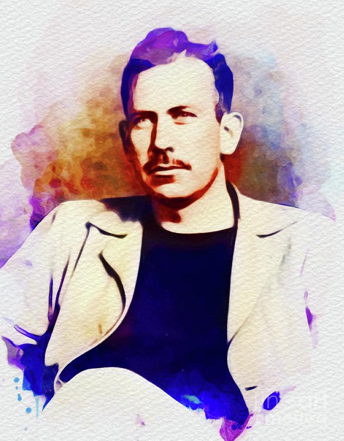 John Steinbeck, Literary Legend Painting by Esoterica Art Agency