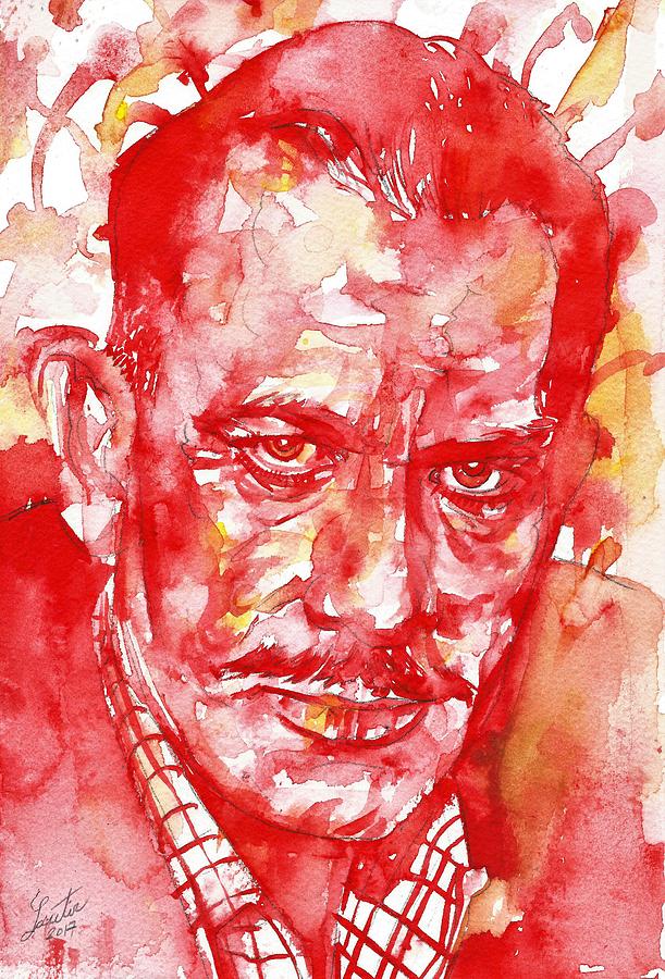 JOHN STEINBECK - watercolor on paper Painting by Fabrizio Cassetta