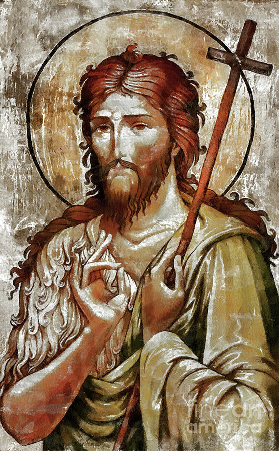 John the Baptist Painting by Daliana Pacuraru