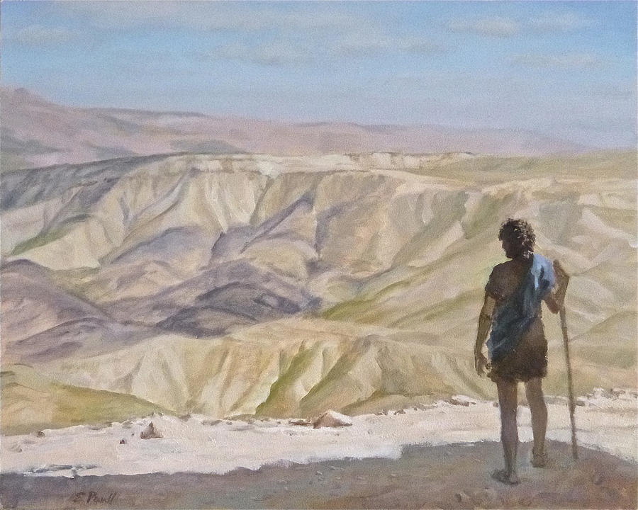 John the Baptist in the Desert Painting by Ellen Paull