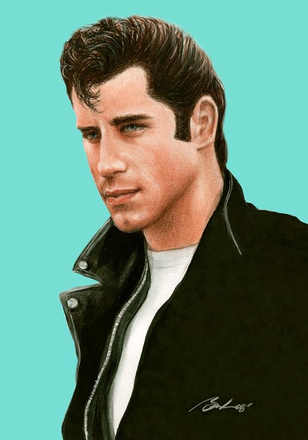 John Travolta Grease Painting By Bruce Lennon
