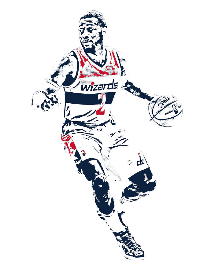 John Wall Washington Wizards Pixel Art 1 Mixed Media by Joe Hamilton ...