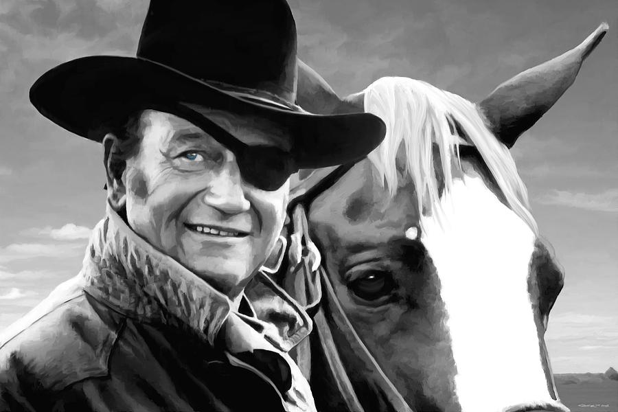 John Wayne @ True Grit #1 Mixed Media by Gabriel T Toro