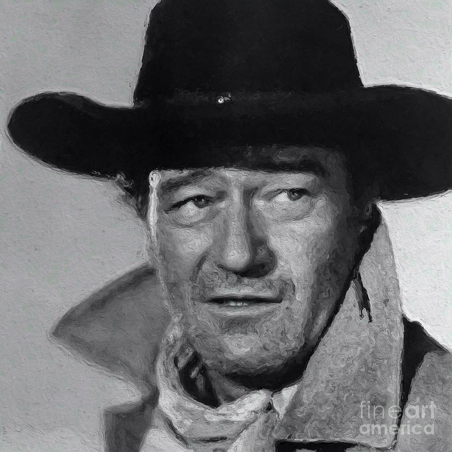 Hollywood Painting - John Wayne, Actor by Esoterica Art Agency
