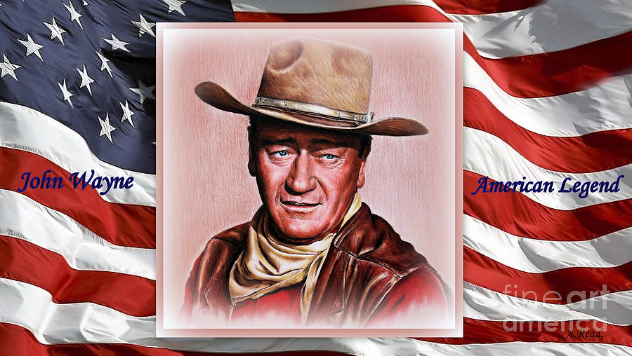 John Wayne American Legend Painting by Andrew Read