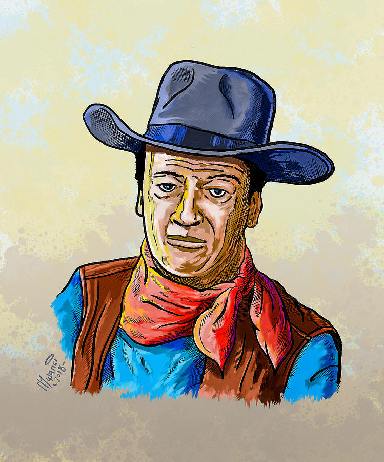 John Wayne Painting - John Wayne by Anthony Mwangi