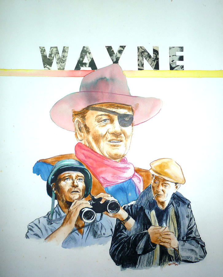 John Wayne Painting by Bryan Bustard