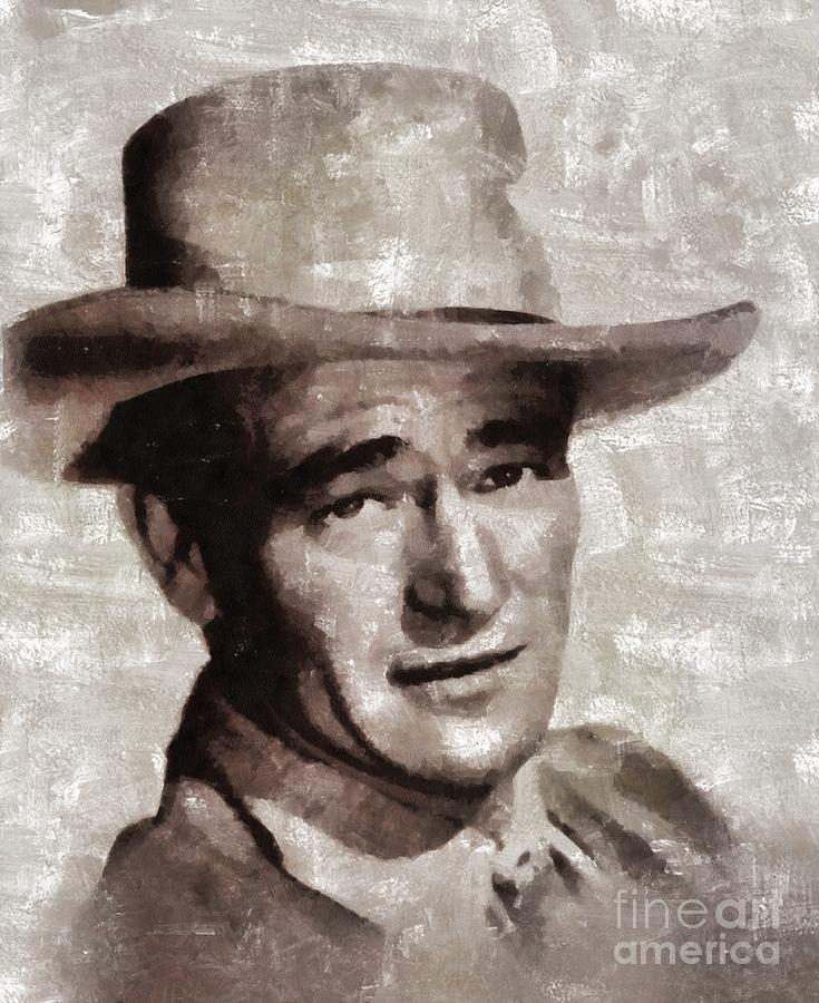 John Wayne By Mary Bassett Painting