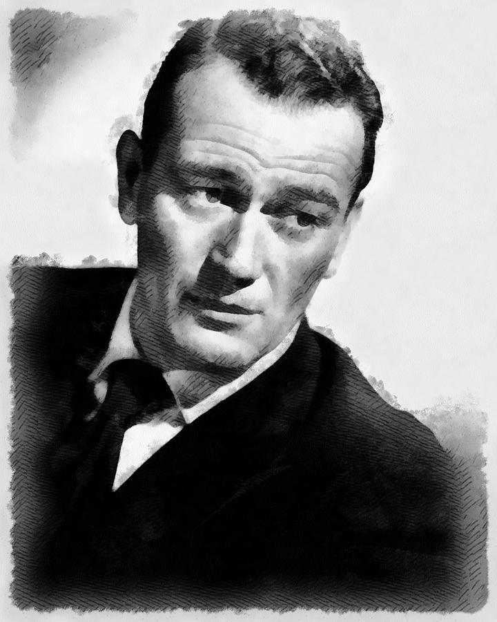 John Wayne Hollywood Actor Painting by Esoterica Art Agency - Fine Art ...