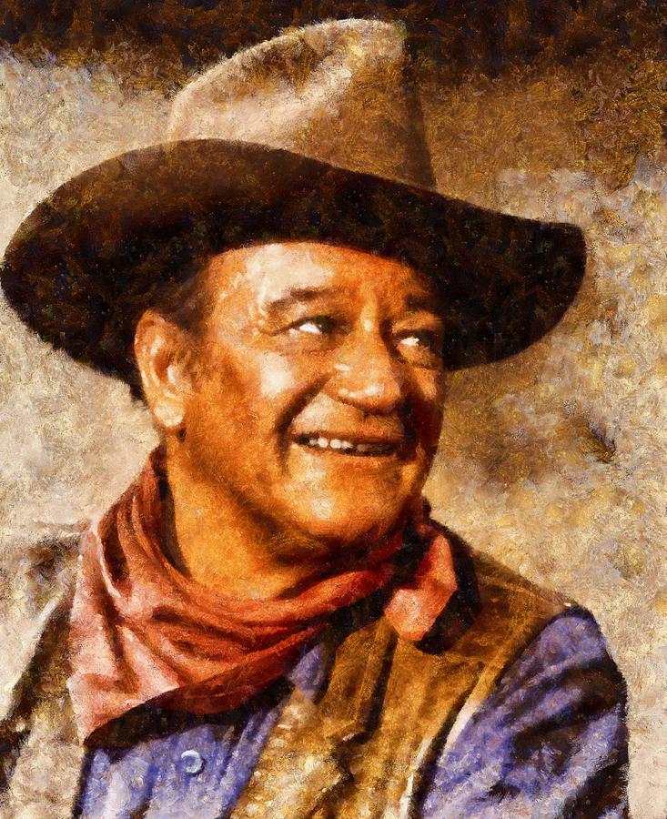 John Wayne Hollywood Actor Painting by Esoterica Art Agency