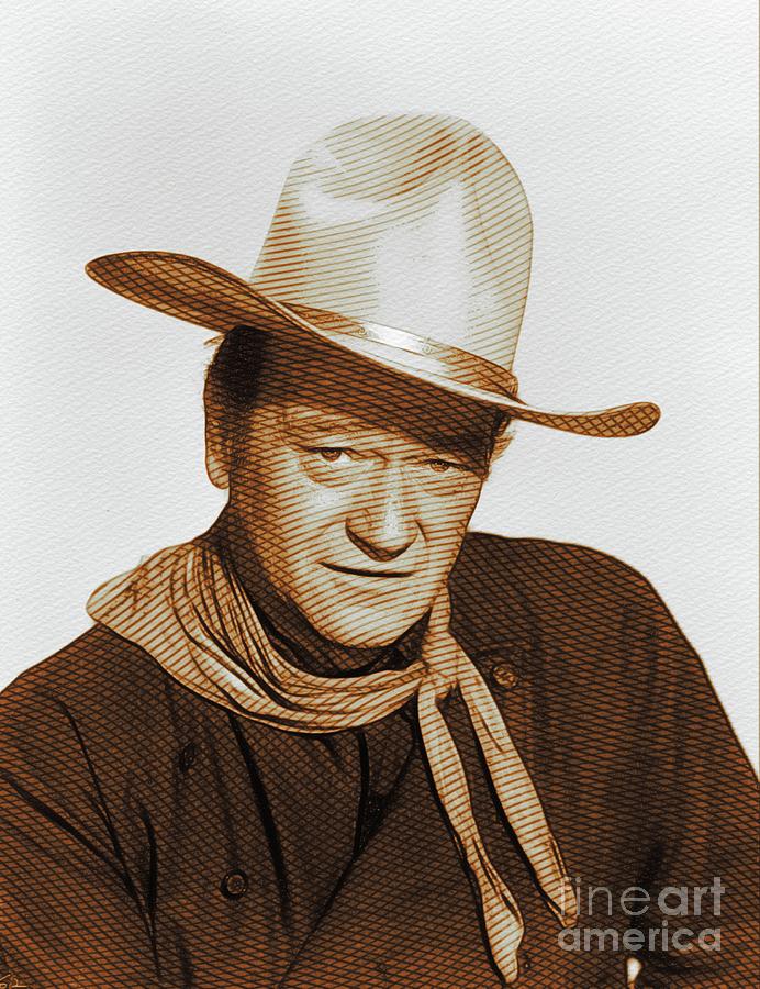 John Wayne, Hollywood Legend Digital Art