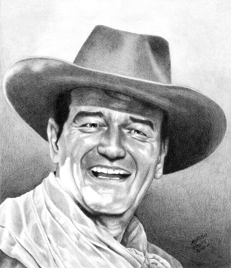 John Wayne Drawing by Melissa Spears - Fine Art America