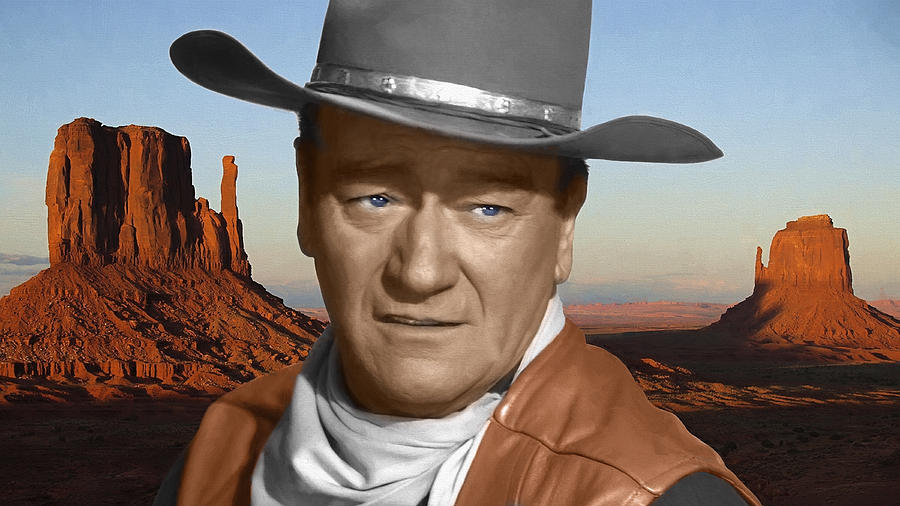 John Wayne Portrait Digital Art by Daniel Hagerman