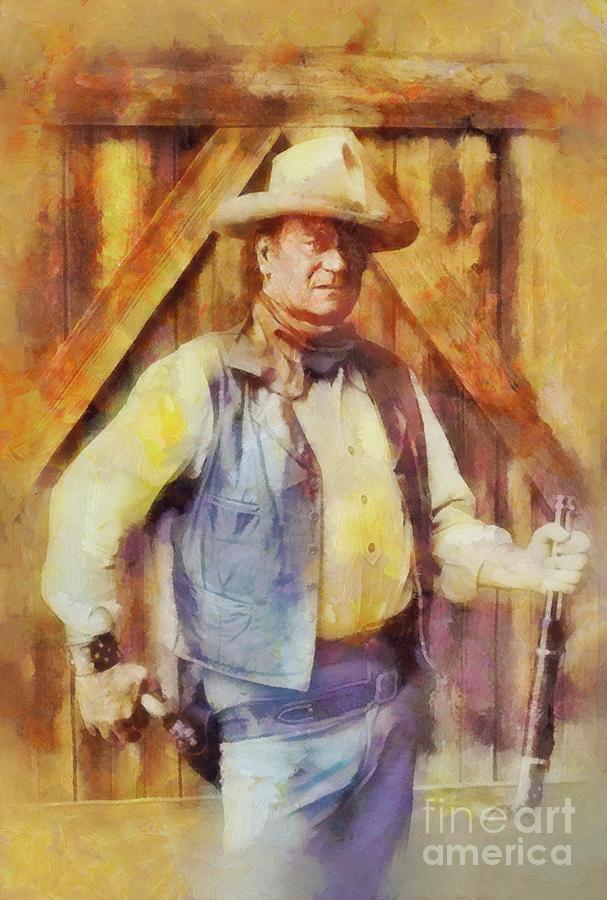 John Wayne, Vintage Hollywood Legend Painting
