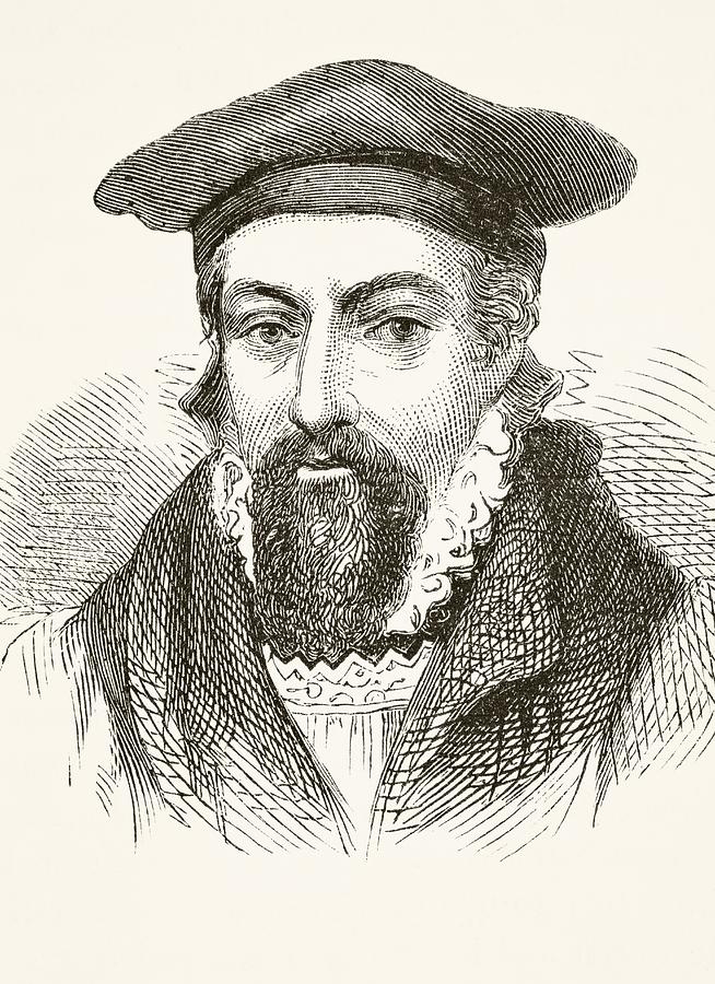 Portrait Drawing - John Whitgift Circa 1530 To 1604 by Vintage Design Pics