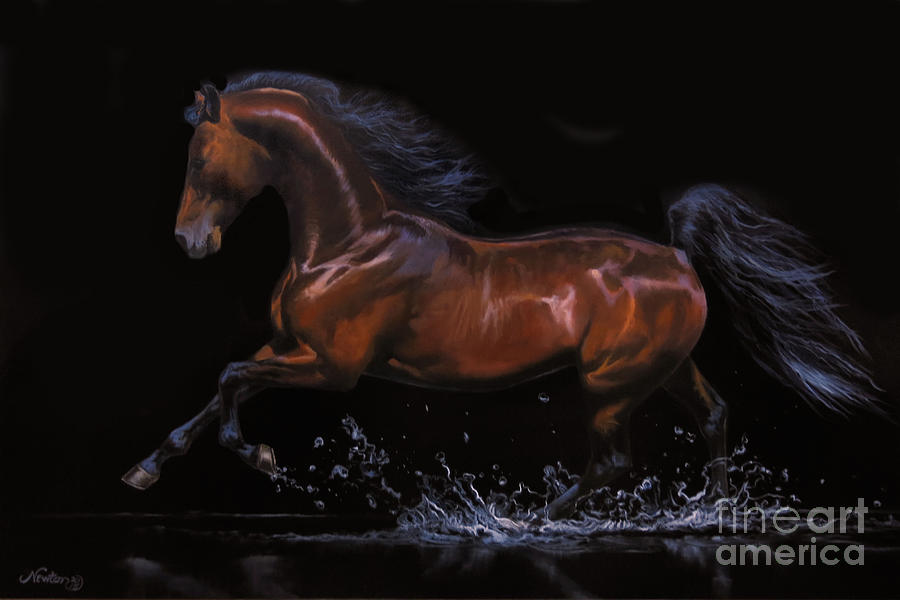 Horse Painting - Johnny Be Good by Jeanne Newton Schoborg