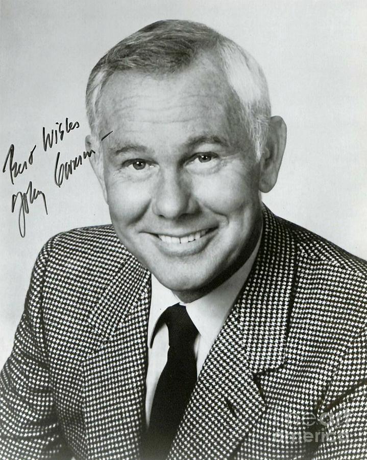 Johnny Carson Photograph - Johnny Carson Autographed Print by Pd