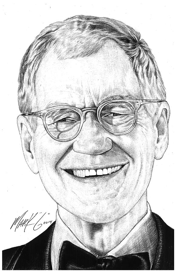 David Letterman Drawing By Mark Gaines Pixels