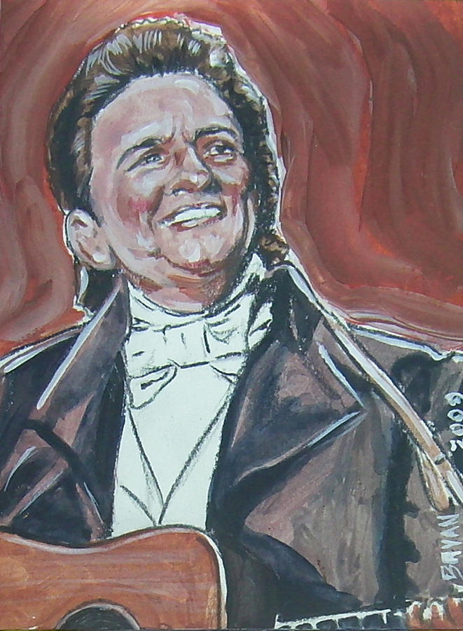 Johnny Cash Painting by Bryan Bustard
