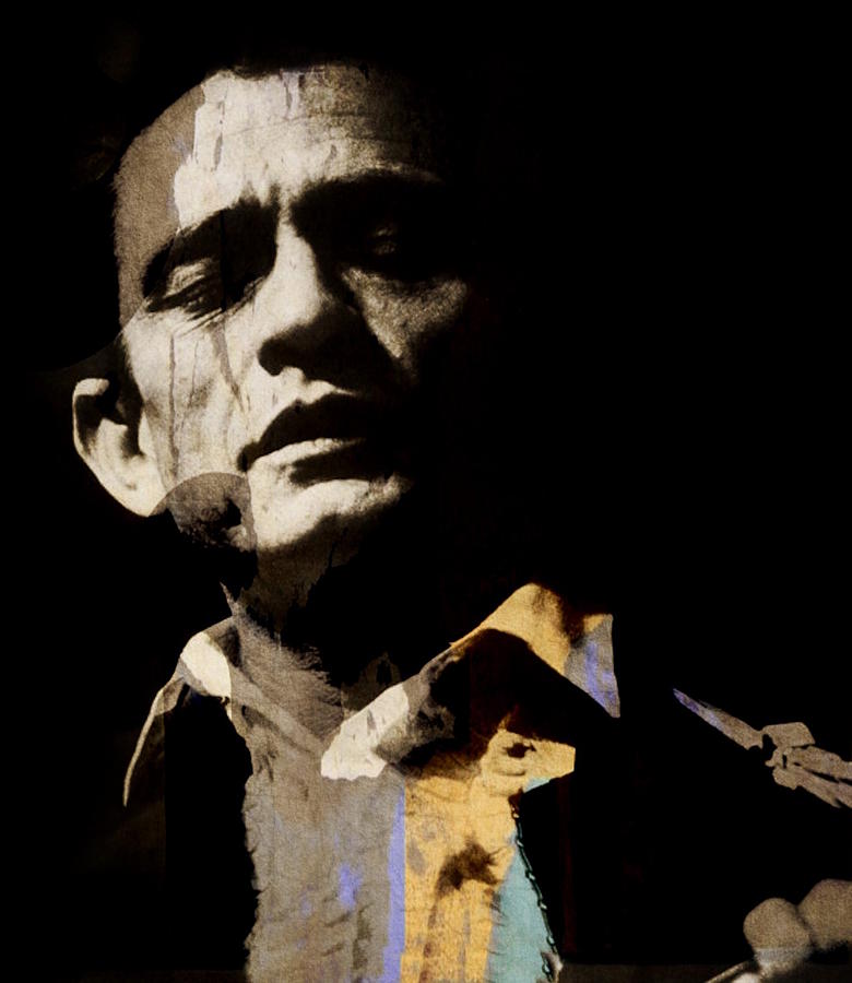 Johnny Cash - I Walk The Line  Digital Art by Paul Lovering