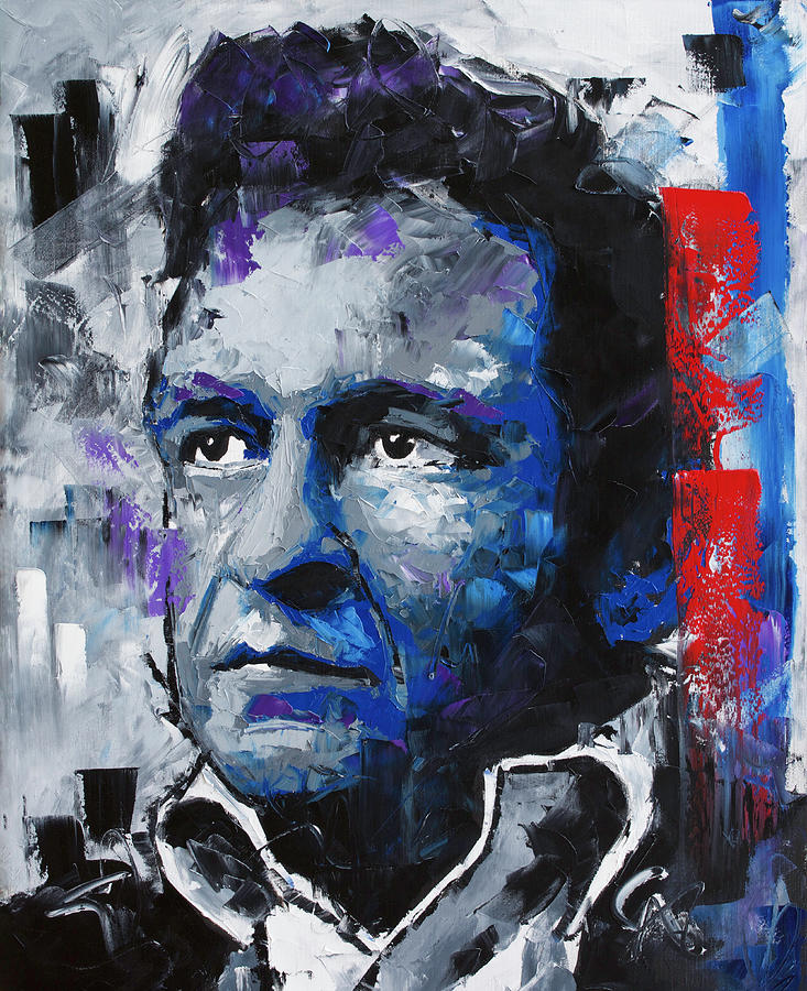 Johnny Cash II Painting by Richard Day