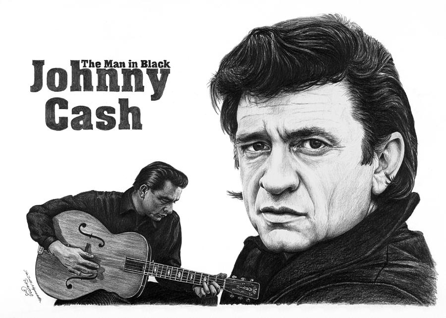 Johnny Cash Drawing by Iren Faerevaag Pixels