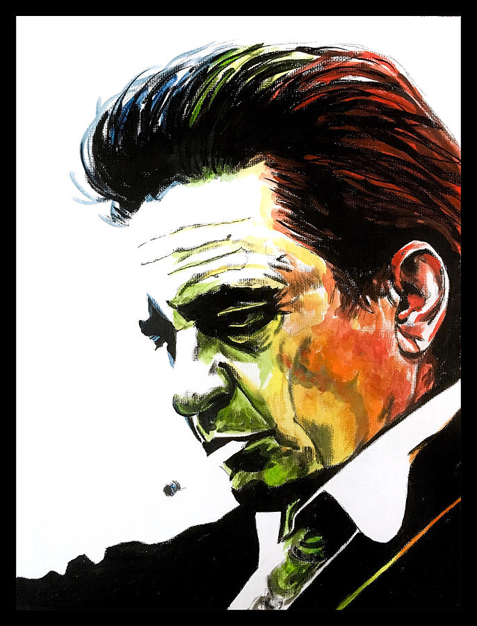 Johnny Cash Painting by Joel Tesch