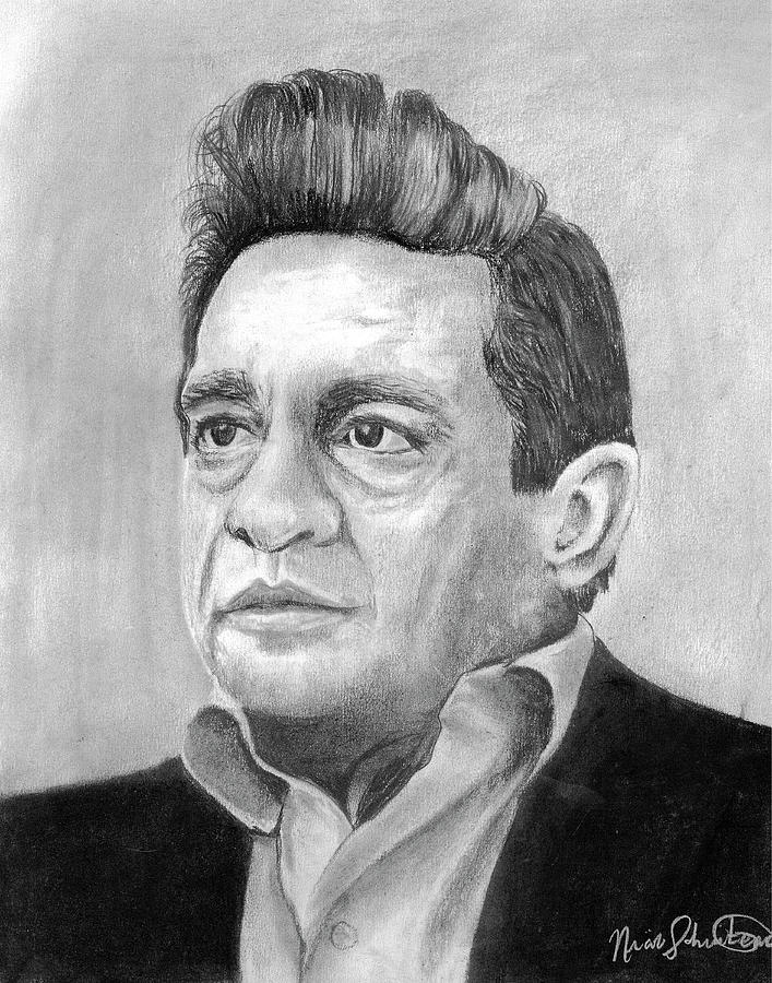 Johnny Cash Drawing by Nikki Berger - Fine Art America