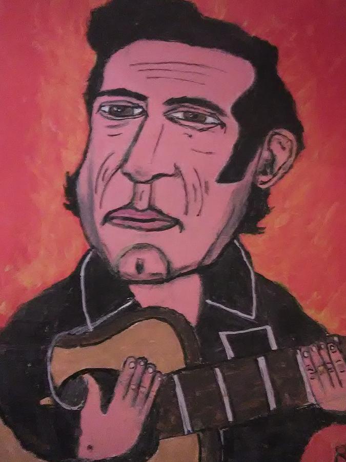 Johnny Cash Painting by Rob Tudor
