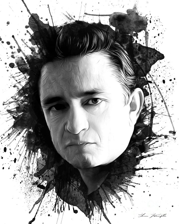 Johnny Cash Digital Art by Tim Wemple