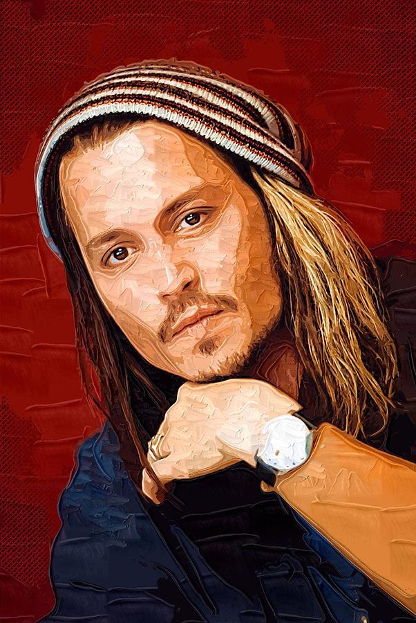 Johnny Depp Art Digital Art by Lilia Kosvintseva
