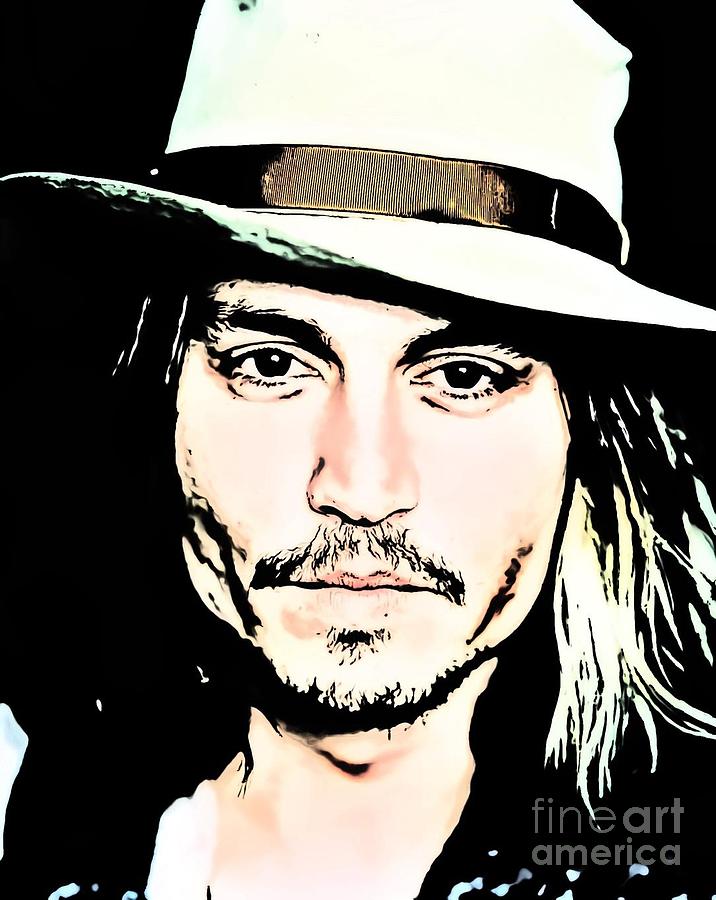 Johnny Depp Painting by Ez Art