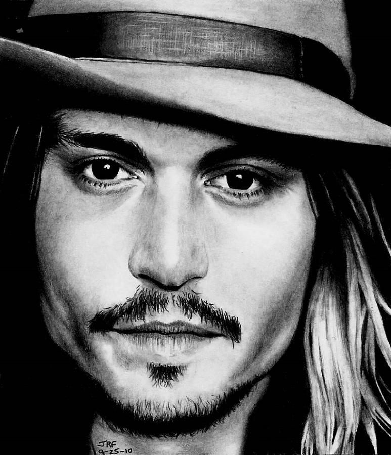Johnny Depp  Drawing by Rick Fortson