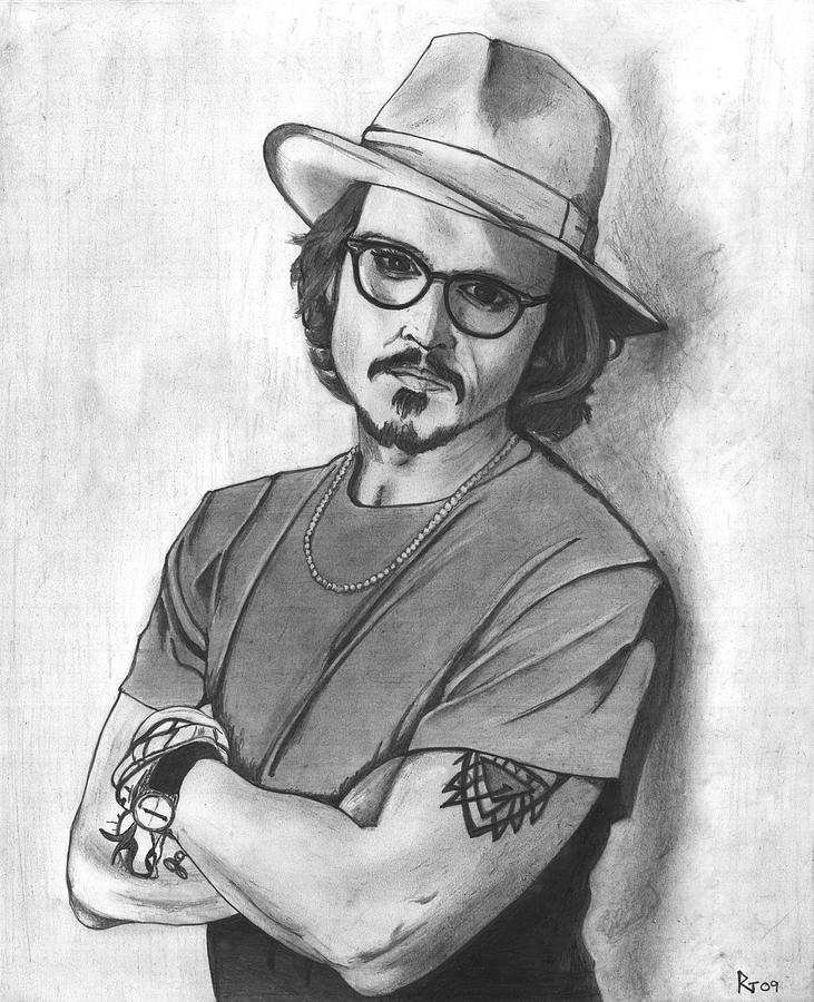 Download Johnny Depp Drawing by Russell Griffenberg