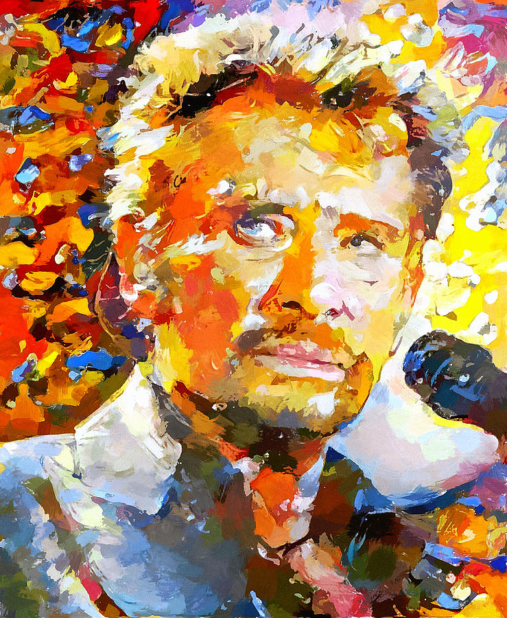 Johnny Hallyday Tribute Portrait 2 Digital Art by Yury Malkov - Pixels