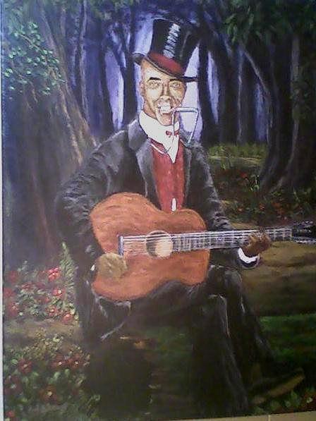 Johnny Watson aka Daddy Stovepipe Painting by Rod Rainey
