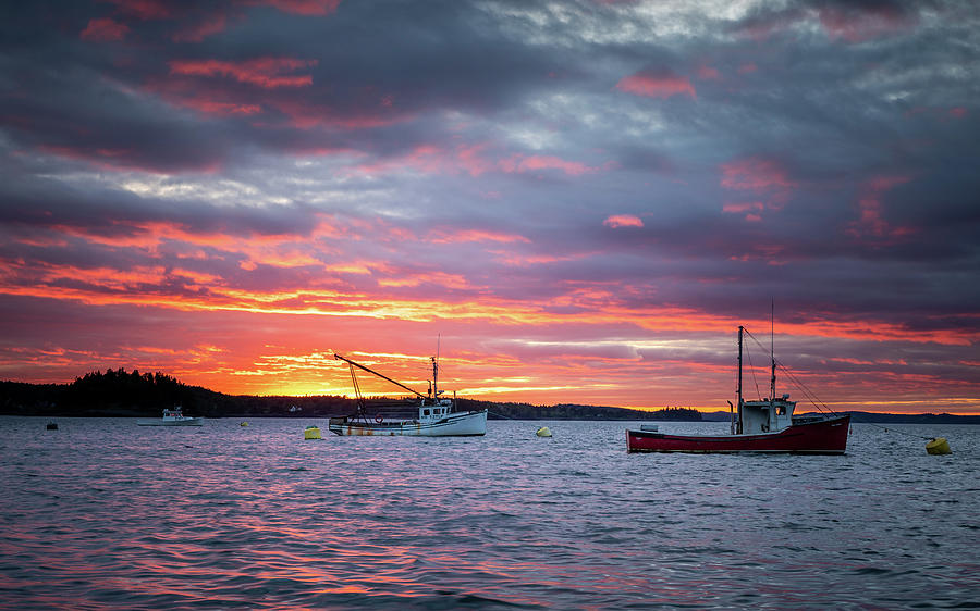 Johnson Bay, Maine Sunset Photograph by Colin Chase