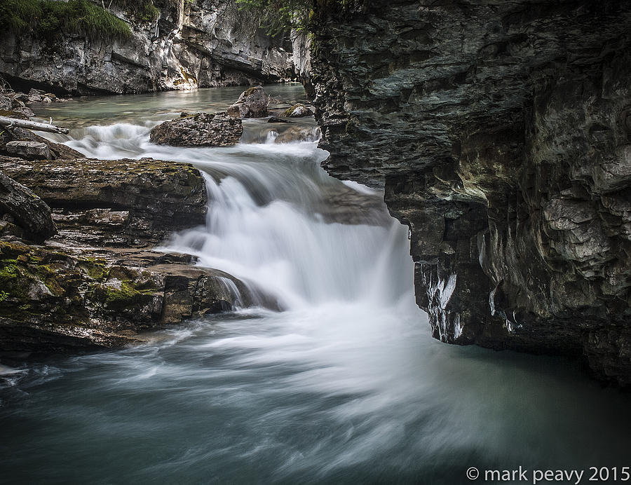 Johnson Canyon Waterfall Photograph by Mark Peavy