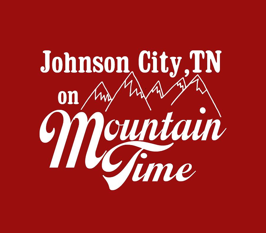 Mountain Digital Art - Johnson City TN on Mountain Time by Heather Applegate