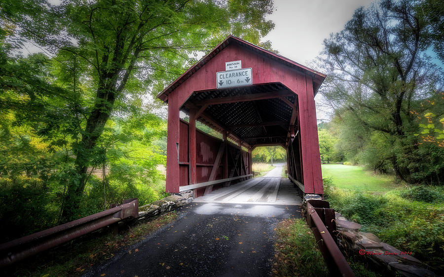 Johnson Covered Bridge Photograph by Marvin Spates
