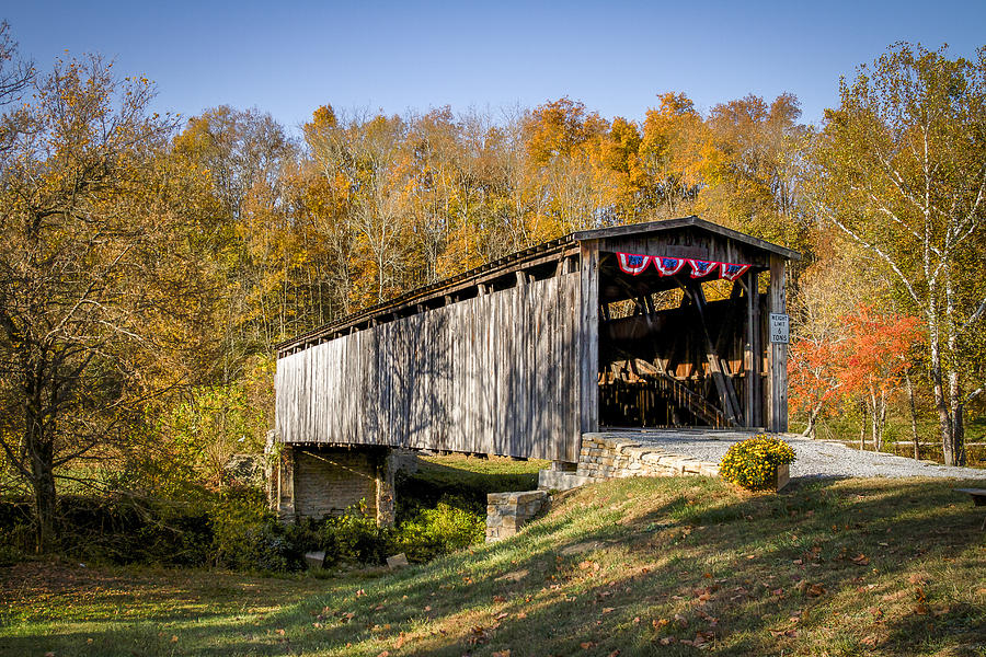 Johnson Creek Covered Bridge Photograph by Jack R Perry