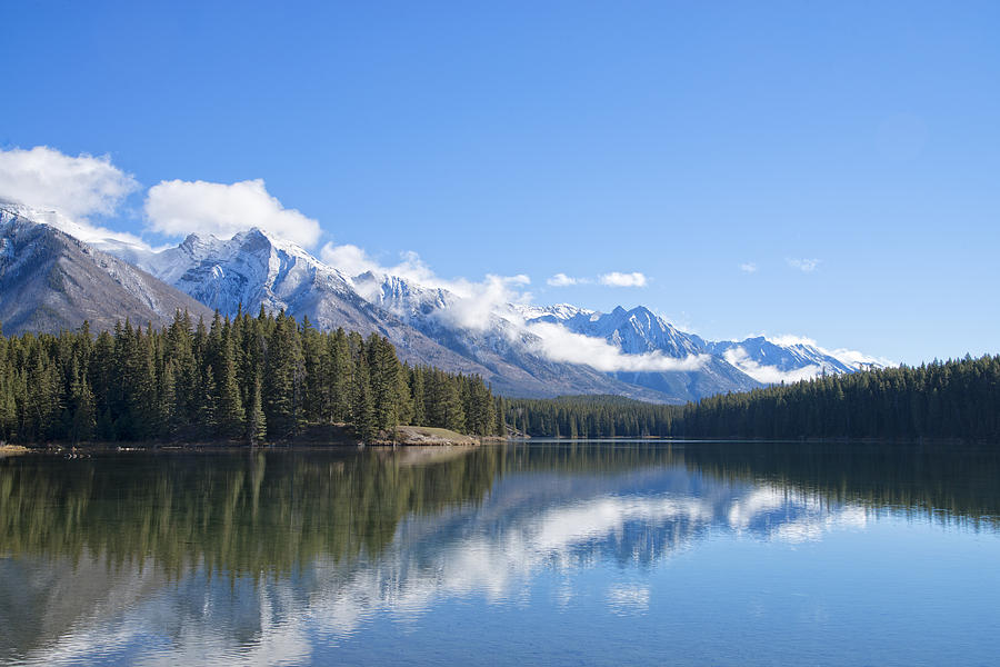 Johnson Lake Banff National Park Photograph by Bill Cubitt