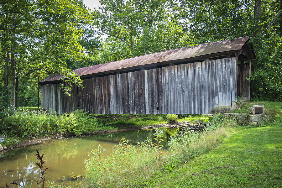 Johnsons Mill/Salt Creek Covered Bridge  Photograph by Jack R Perry
