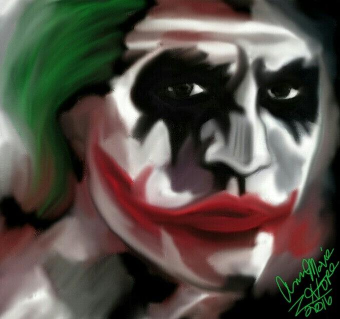 Joker Digital Art By Ann Marie Barnes
