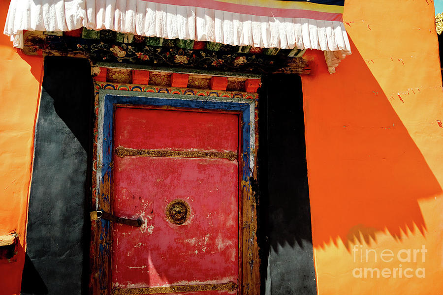Jokhang Temple Door Lhasa  Tibet Artmif.lv Photograph by Raimond Klavins