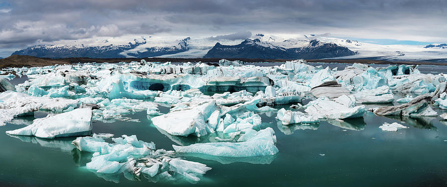 Jokulsarlon Glacier Lagoon Iceland Panorama Photograph by Matthias Hauser
